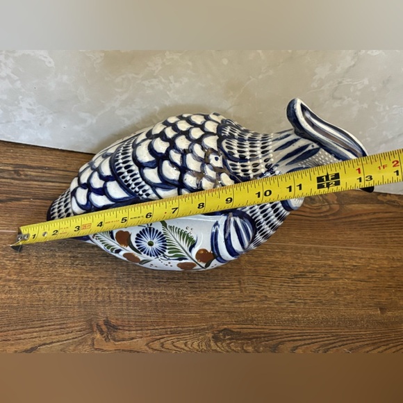 Vintage Tonala Santana Mexican Pottery Bird Figurine Dove Folk Art 13” long - Picture 9 of 16